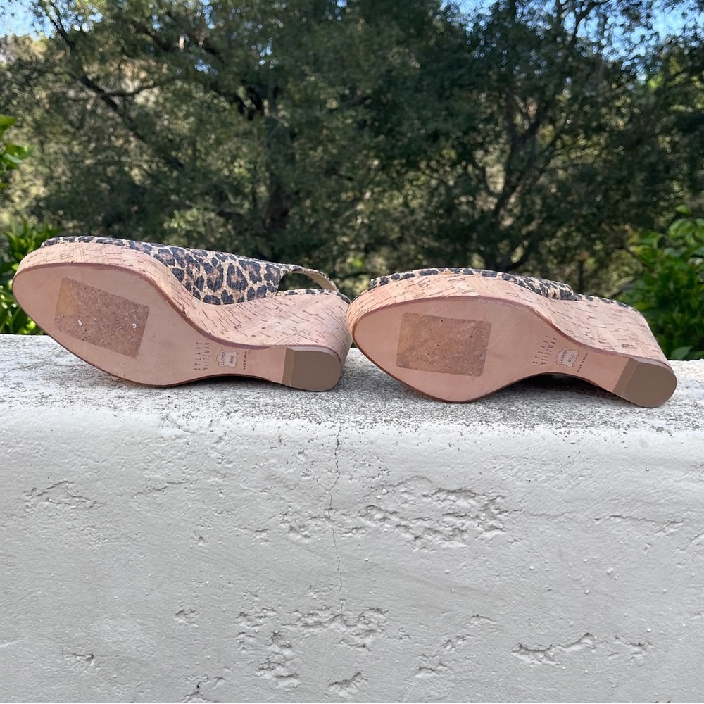 Stuart Weitzman "Raffia" Platform Slingback Sanda… - image 5